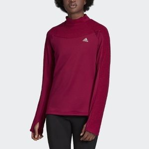 Adidas Winter Ready Mockneck Pullover Aeroready & Reflective “Power Berry” XS